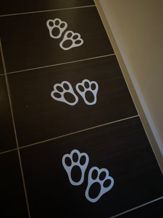 Easter rabbit footprint.